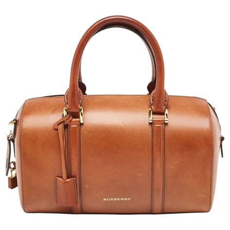 Burberry Tan Leather Medium Alchester Bowler Bag 